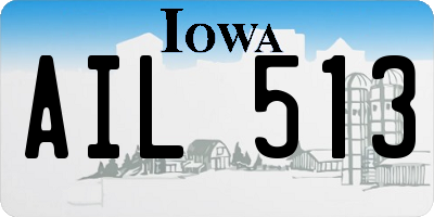 IA license plate AIL513