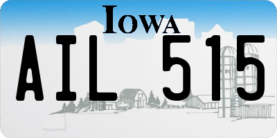 IA license plate AIL515