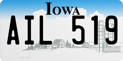 IA license plate AIL519