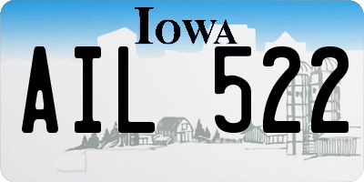 IA license plate AIL522