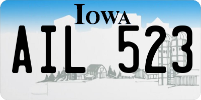 IA license plate AIL523