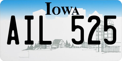 IA license plate AIL525