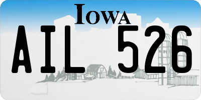 IA license plate AIL526