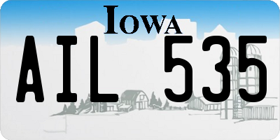 IA license plate AIL535