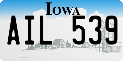 IA license plate AIL539