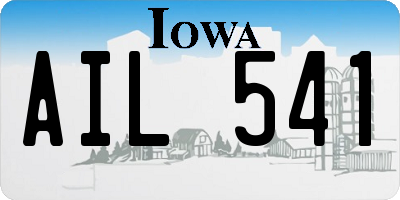 IA license plate AIL541