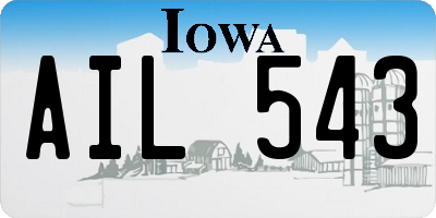 IA license plate AIL543