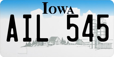 IA license plate AIL545