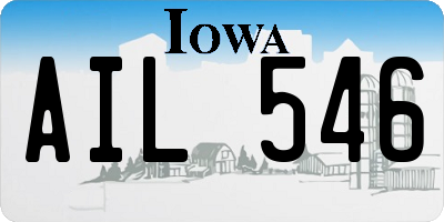 IA license plate AIL546