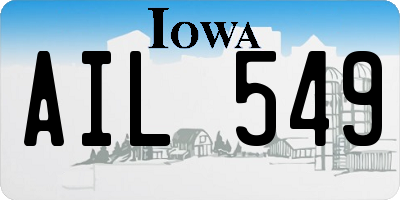 IA license plate AIL549