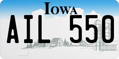 IA license plate AIL550