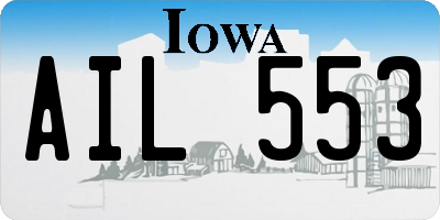 IA license plate AIL553