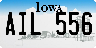 IA license plate AIL556