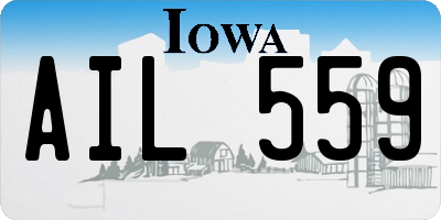 IA license plate AIL559