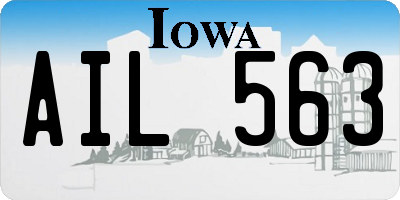 IA license plate AIL563