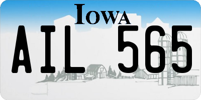 IA license plate AIL565