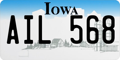 IA license plate AIL568