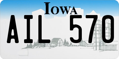IA license plate AIL570