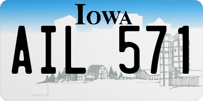 IA license plate AIL571