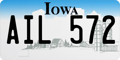 IA license plate AIL572