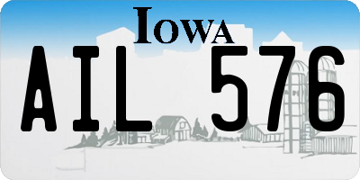 IA license plate AIL576