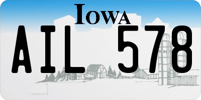IA license plate AIL578