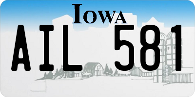 IA license plate AIL581
