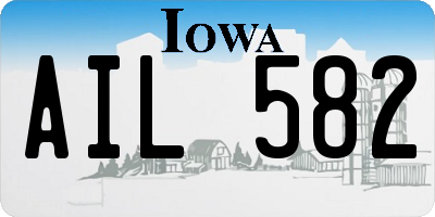 IA license plate AIL582