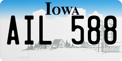 IA license plate AIL588