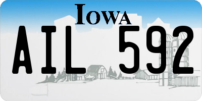 IA license plate AIL592