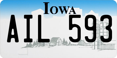IA license plate AIL593