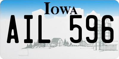 IA license plate AIL596