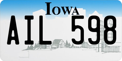 IA license plate AIL598