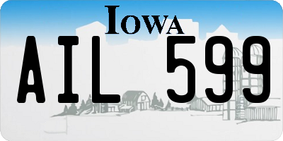 IA license plate AIL599