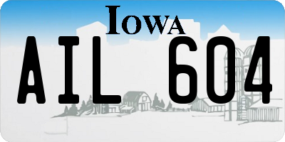 IA license plate AIL604