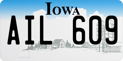 IA license plate AIL609