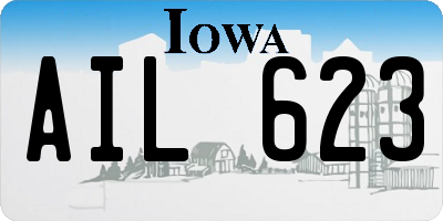 IA license plate AIL623