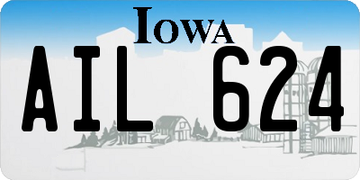 IA license plate AIL624