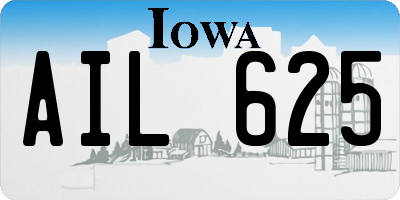 IA license plate AIL625