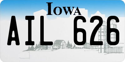 IA license plate AIL626