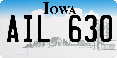 IA license plate AIL630