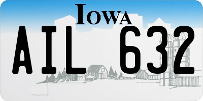 IA license plate AIL632
