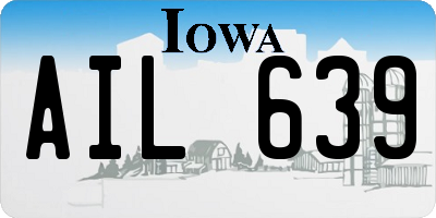 IA license plate AIL639