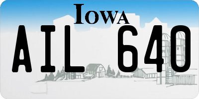 IA license plate AIL640