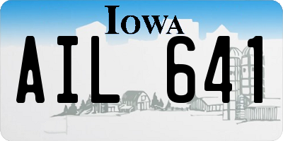 IA license plate AIL641