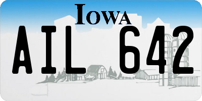 IA license plate AIL642