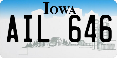 IA license plate AIL646