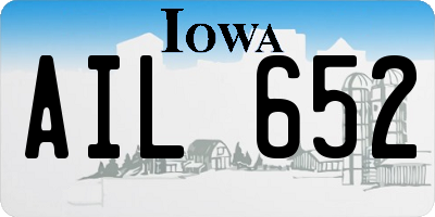IA license plate AIL652