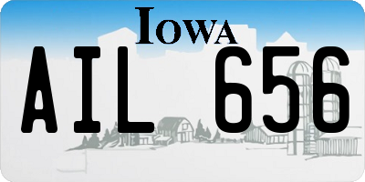 IA license plate AIL656