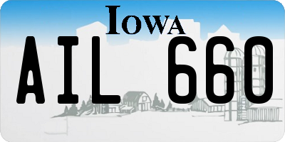 IA license plate AIL660